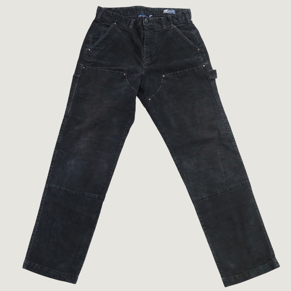 Gap Carpenter Pant Men 28x30 Black Corduroy Double Knee Utility Workwear Pants - Picture 1 of 12